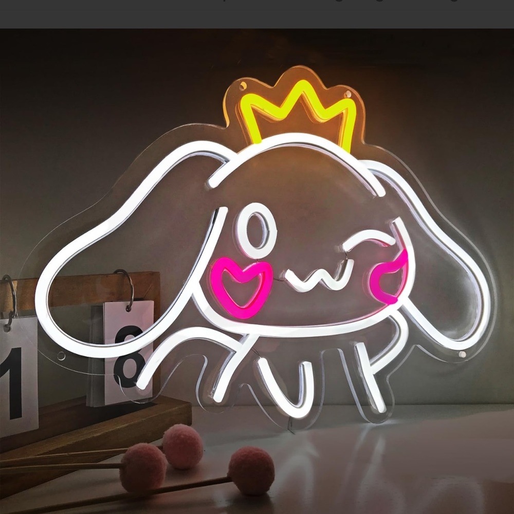 Cinnamoroll Neon Sign Decor LED Light Room Wall Sanrio Lamp Bright Home Gaming